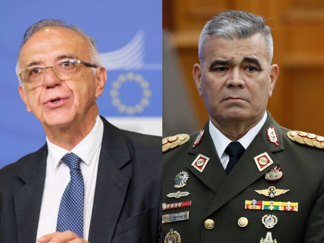 Iván Velásquez y Vladimir Padrino, ministros de Defensa de Colombia y Venezuela, respectivamente. Fotos: Getty Images.
