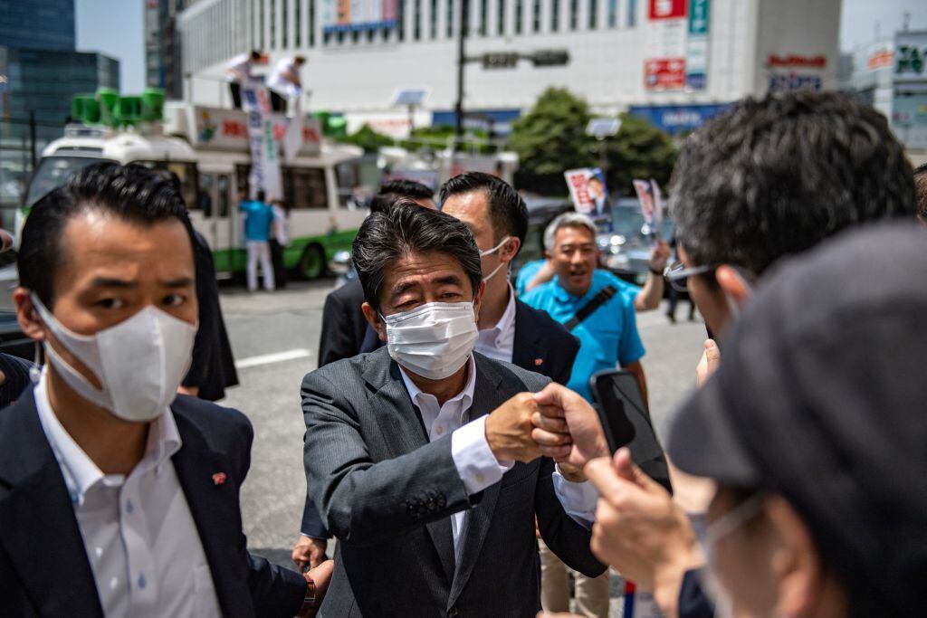 Exprimer ministro japones, Shinzo Abe. (Photo by Philip FONG / AFP) (Photo by PHILIP FONG/AFP via Getty Images)