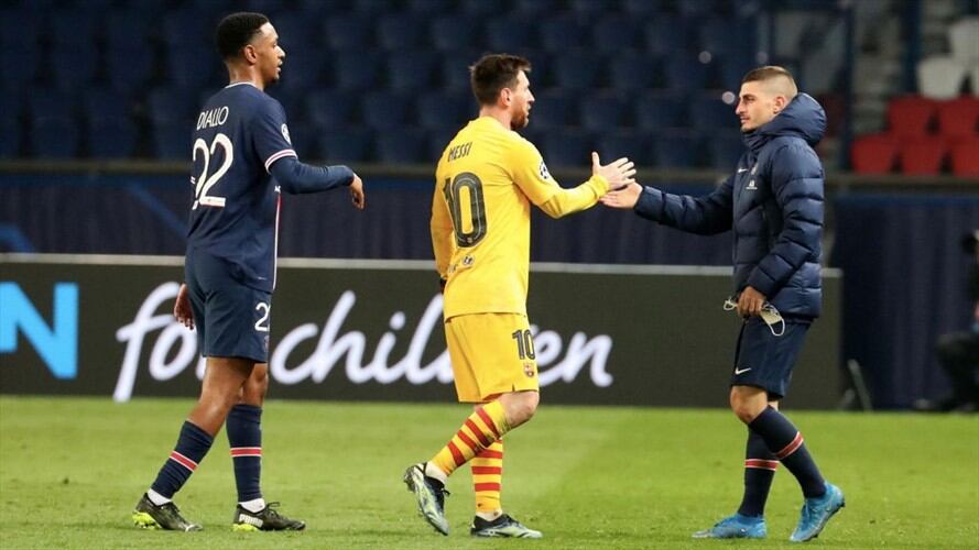 Lionel Messi jugando para el Barcelona ante el PSG. Foto: Getty Images