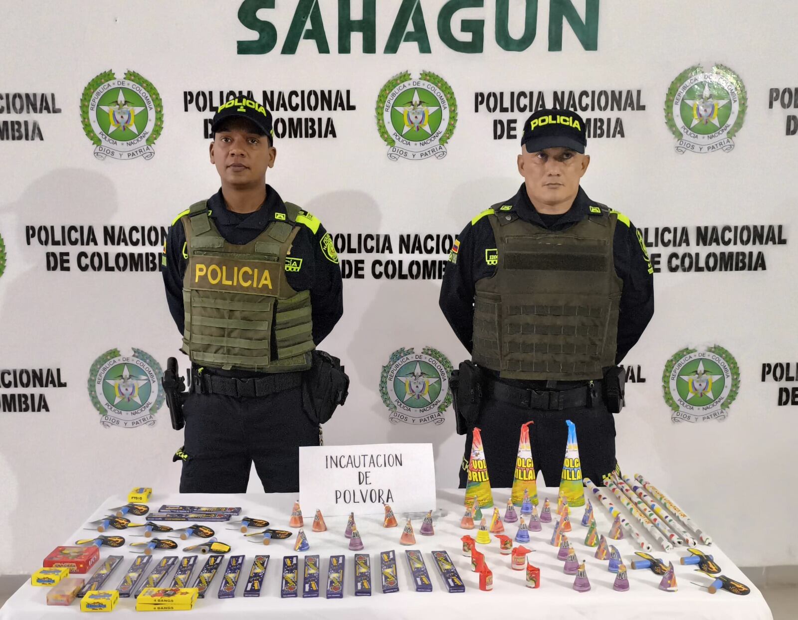 Incautan más de 2.000 unidades de pólvora en cuatro municipios de Córdoba. Foto: prensa Policía.