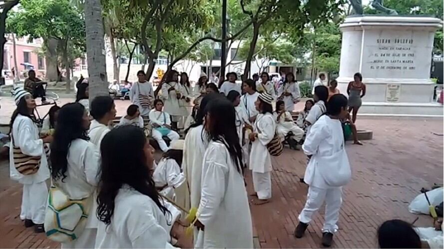 Acuerdo permitió levantar protesta de indígenas kogui en Santa Marta. Foto: Ian Farouk Simmonds
