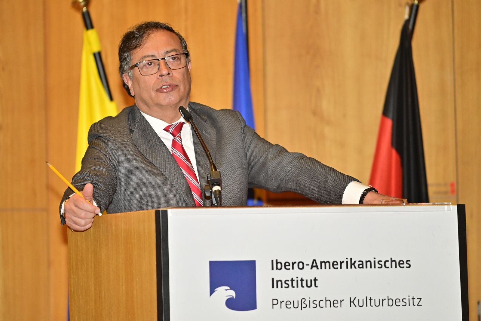 Gustavo Petro en Alemania. Foto: Presidencia