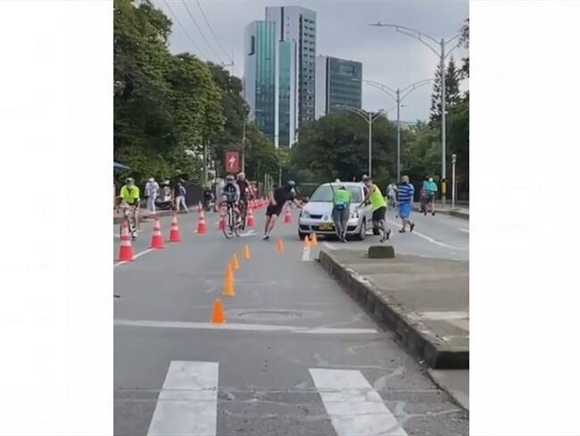 Conductora ebria en Medellín. Foto: Cortesía Guardianes Antioquia.