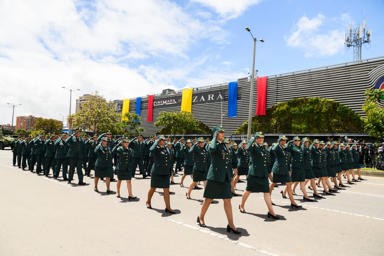 Desfile del Ejército Nacional este 20 de julio de 2022 en Bogotá. Foto: Presidencia