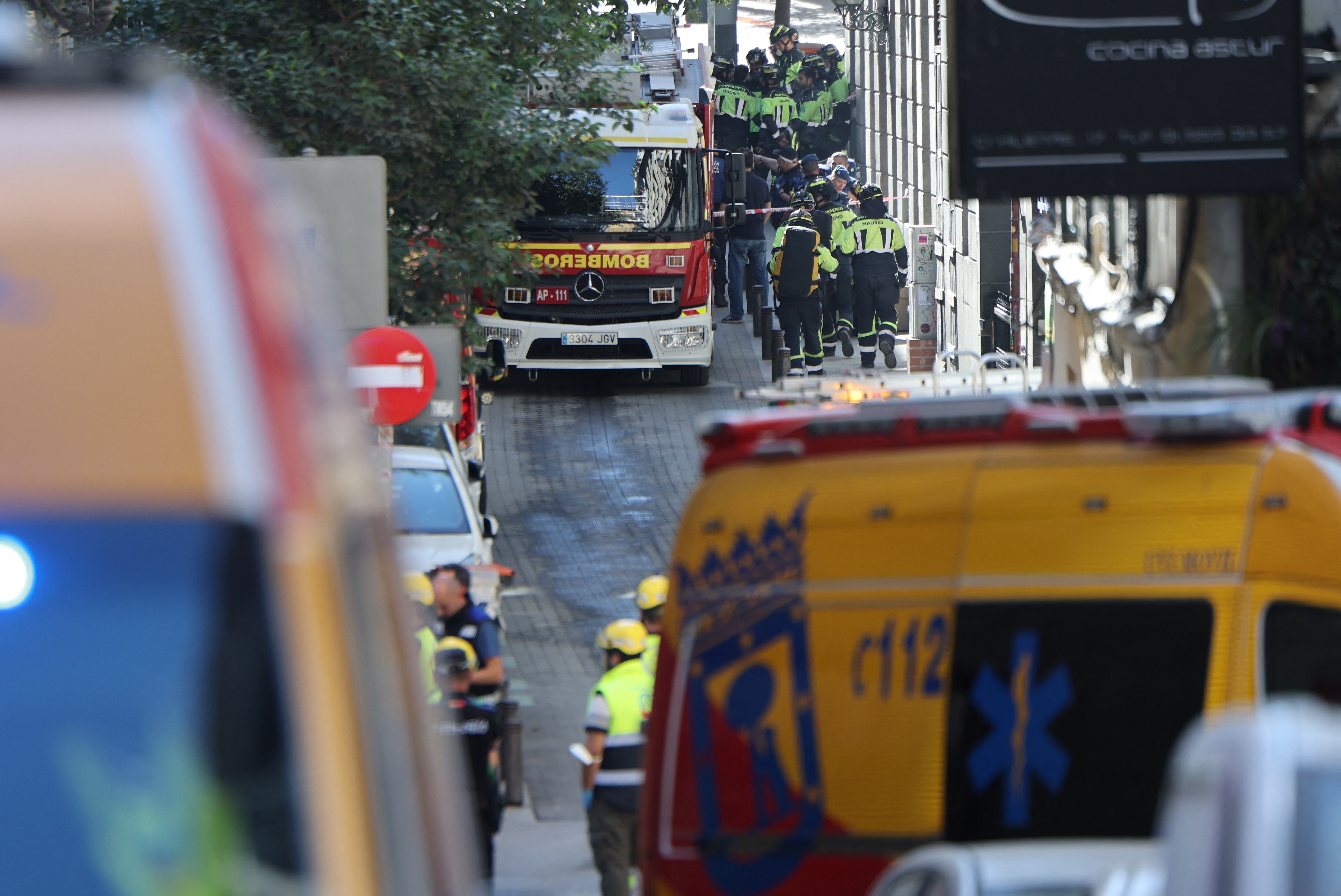 Derrumbe de edificio de Madrid. Foto: Thomas COEX / AFP
