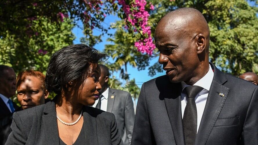 Expresidente de Haití Jovenel Moïse y su esposa, Martine Moïse. Foto: CHANDAN KHANNA/AFP via Getty Images