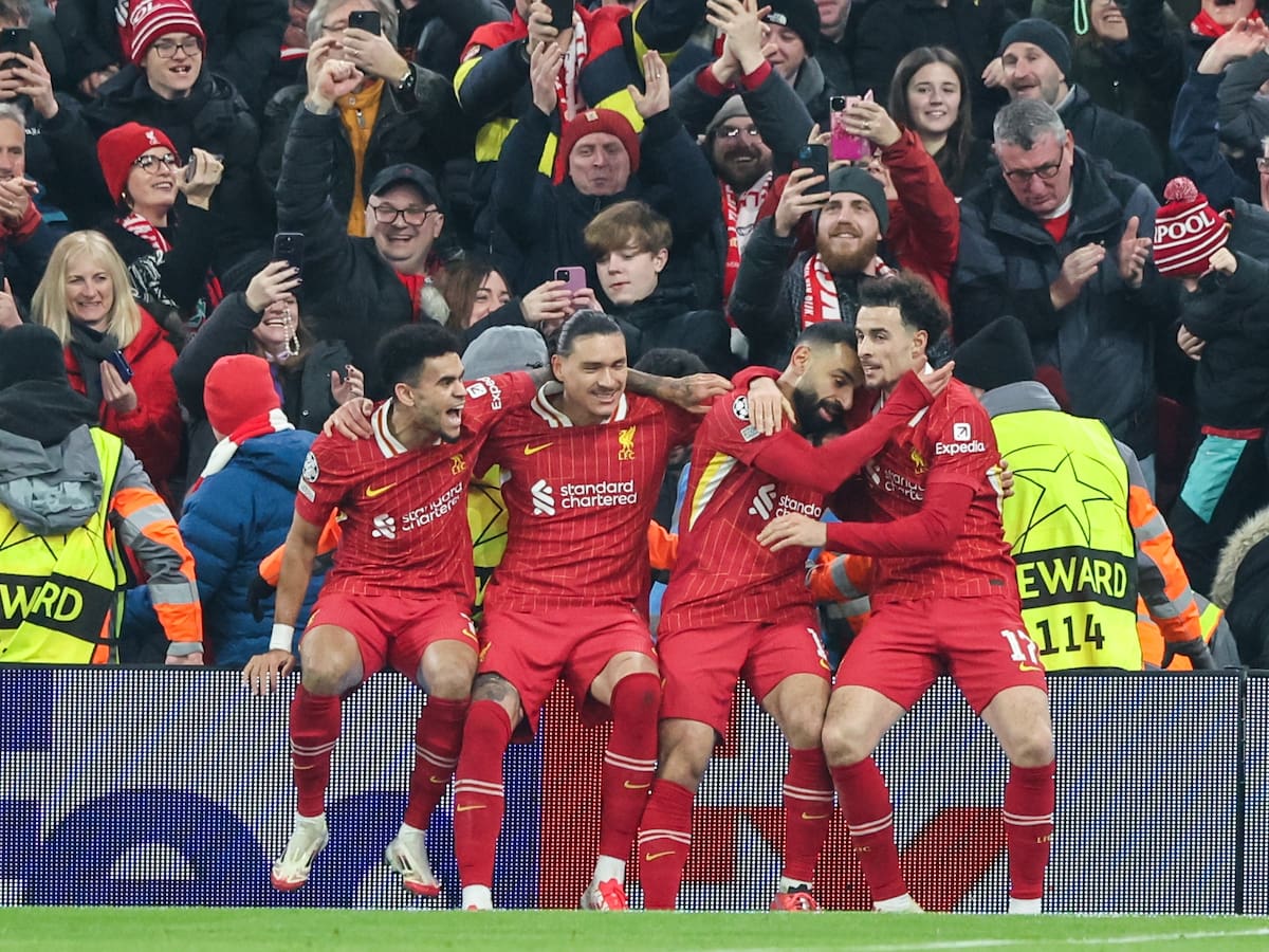 El Liverpool de Luis Díaz le ganó 2-1 al Lille y clasificó a octavos de la Champions