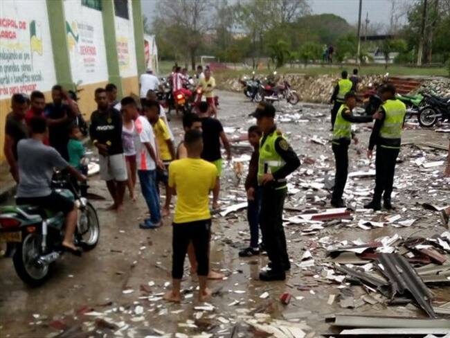 La Secretaría de Salud del Atlántico reportó que el fenómeno natural dejó seis personas con traumas y heridas leves. Foto: Wilson Fábregas