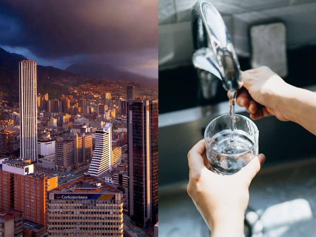 Vista panorámica de Bogotá y agua imágenes de referencia. Foto: Getty Images.