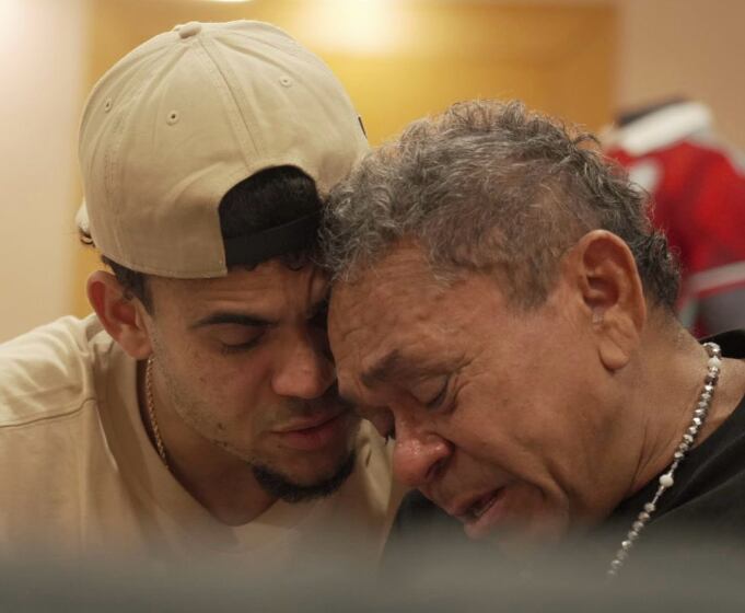Luis Díaz y su padre. Foto: FCF
