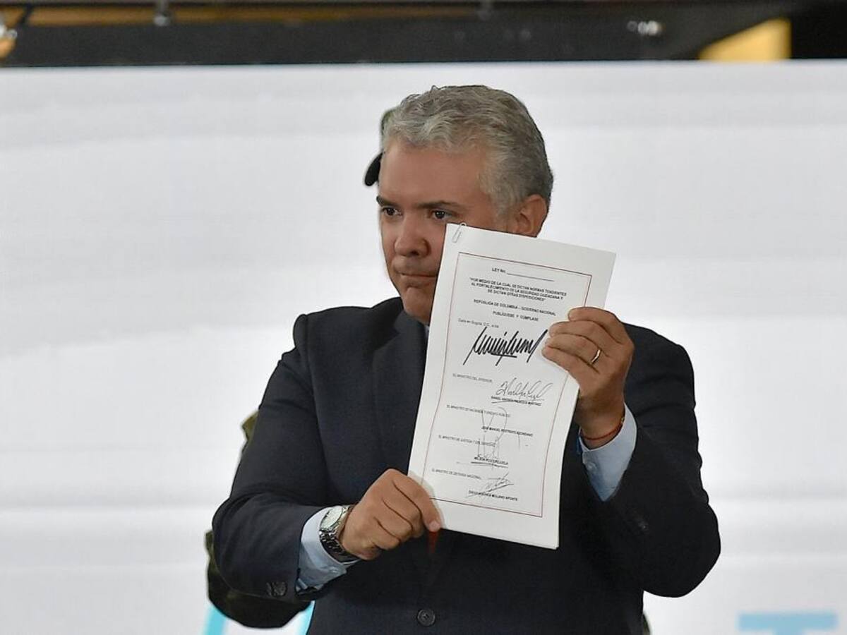Presidente Iván Duque sancionó la Ley de Seguridad Ciudadana