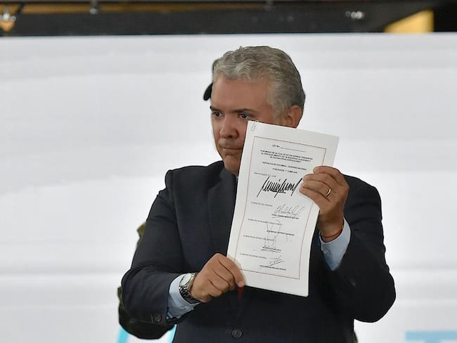 Presidente Iván Duque sancionó la Ley de Seguridad Ciudadana. Foto: Ministerio del Interior