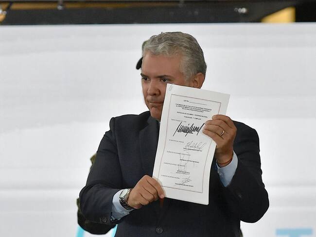 Presidente Iván Duque sancionó la Ley de Seguridad Ciudadana. Foto: Ministerio del Interior
