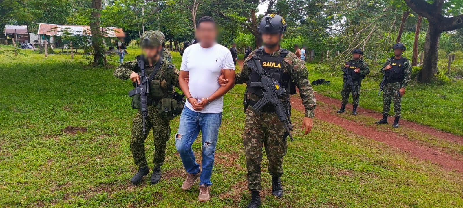 Captura de presuntos miembros del ELN en Vichada. Foto: Suministrada