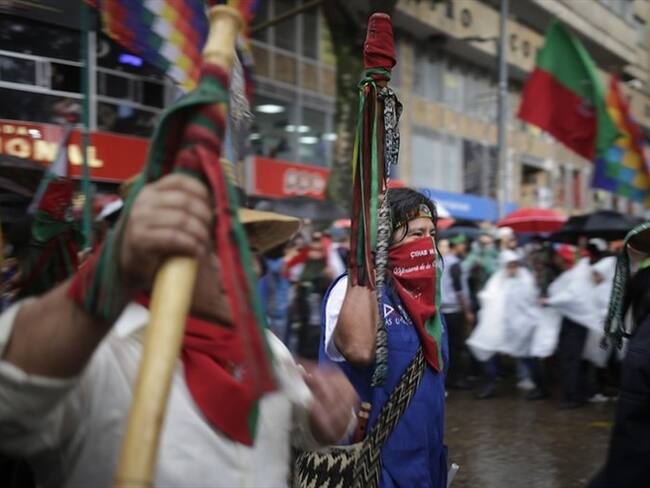 Alcalde de Soacha pide a minga indígena no detenerse en este municipio por la pandemia. Foto: Colprensa / SERGIO ACERO