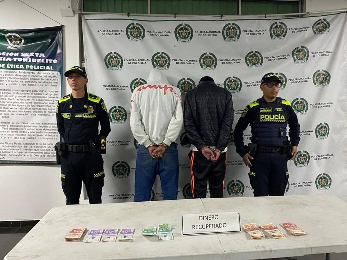 Ladrones que se dedicaban al robo de tiendas comerciales en Bogotá fueron capturados
