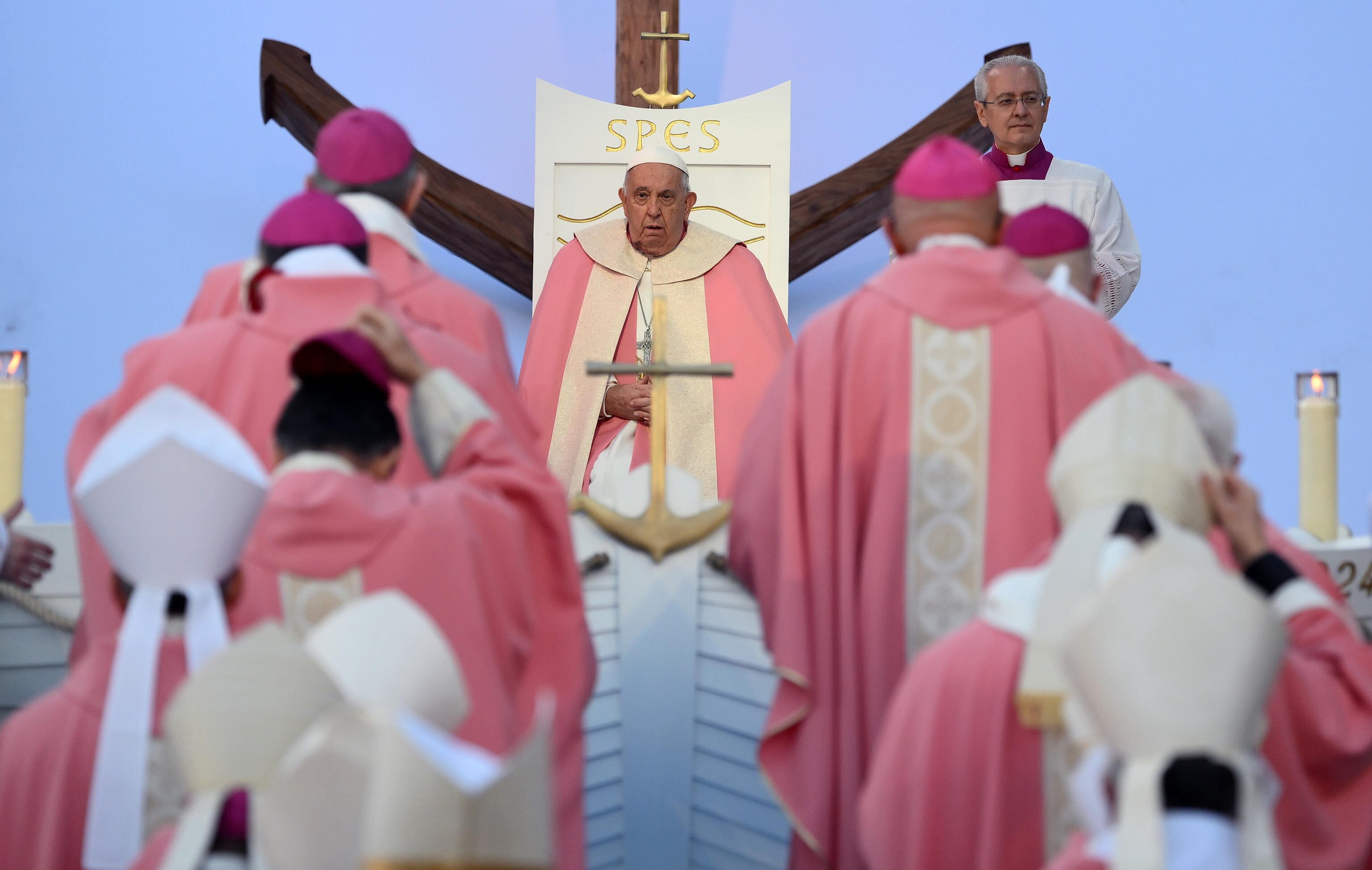 El Papa Francisco en Córcega, Francia. EFE/ETTORE FERRARI