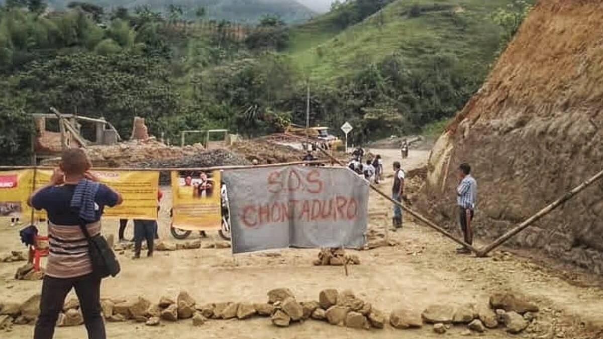 Comunidad impide trabajos de construcción de la nueva variante en el sur del Cauca