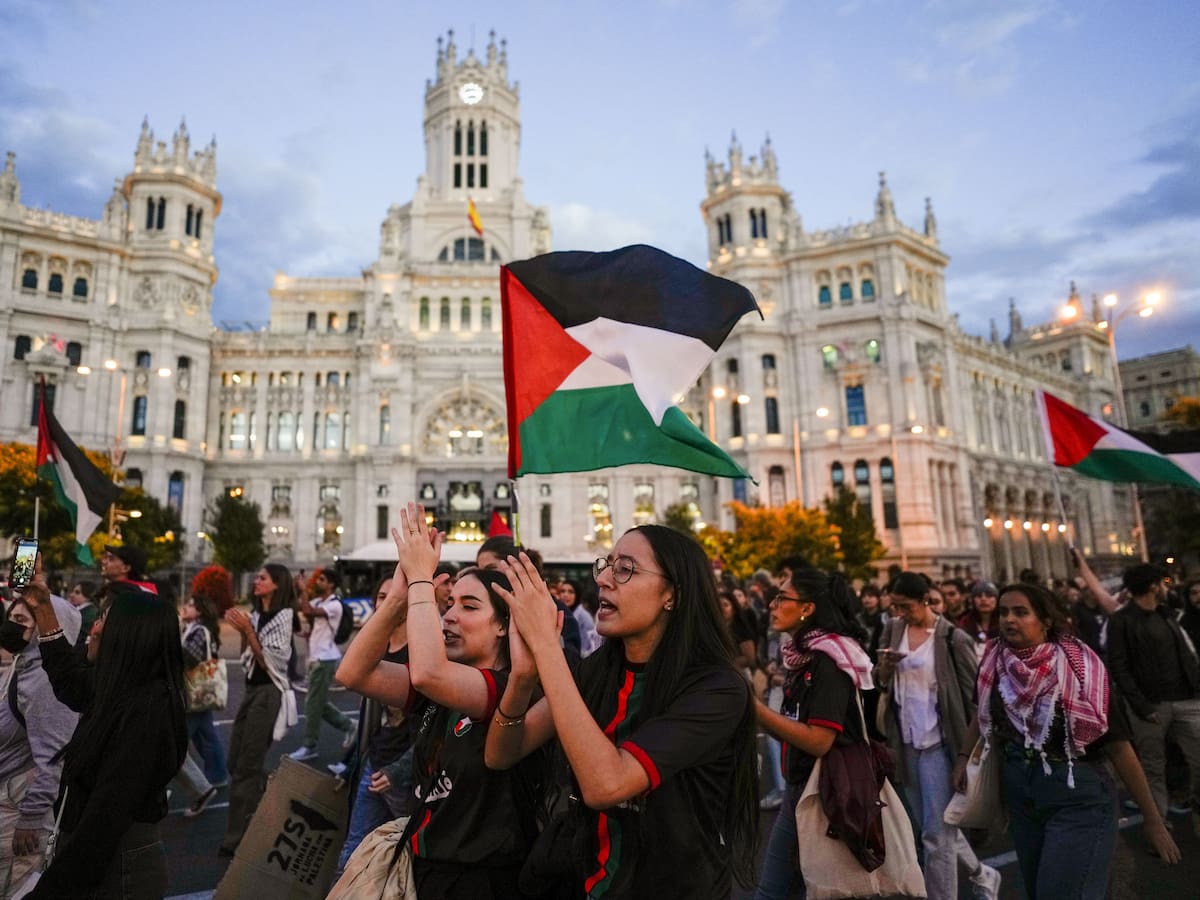 Protestas en España contra el “genocidio” en Palestina y Líbano