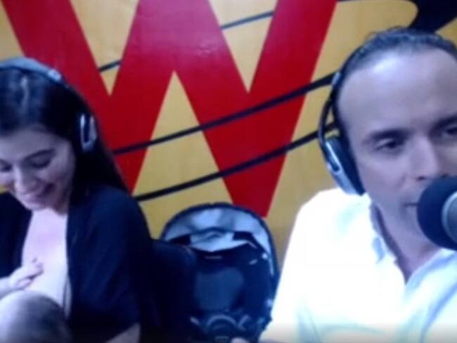 La exreina de Belleza y su esposo, Alejandro Eder hablaron en La W sobre la importancia de la leche materna para los bebés y la necesidad de romper los tabúes sobre la lactancia.. Foto: W Radio