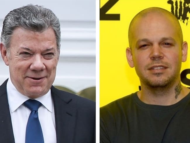 Juan Manuel Santos y Residente. Foto: Getty Images