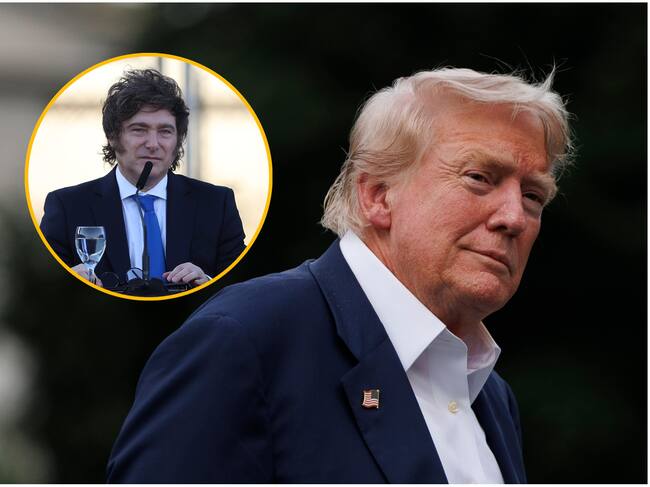 Donald Trump felicitó a Milei por “aplastante victoria” de su partido en legislativas argentinas. Foto: Getty Images,