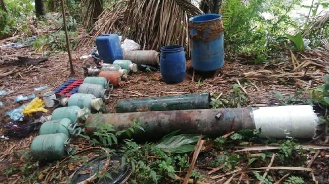 Destruyen deposito ilegal con explosivos del ELN en zona rural de Cúcuta