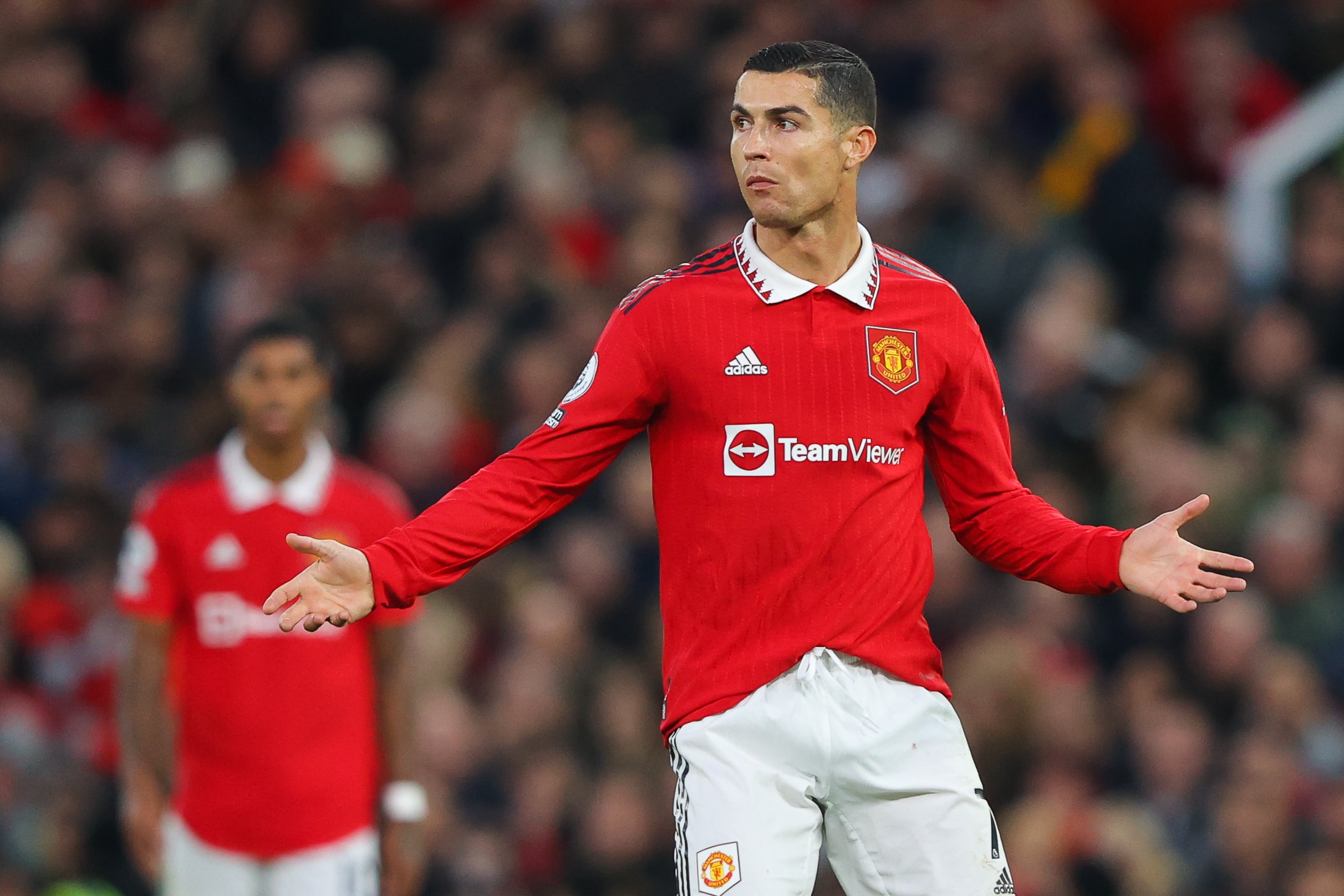 Cristiano Ronaldo en Manchester United. (Photo by James Gill - Danehouse/Getty Images)