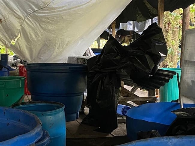 Destruyeron doce laboratorios de cocaína. Foto: Cortesía Ejército