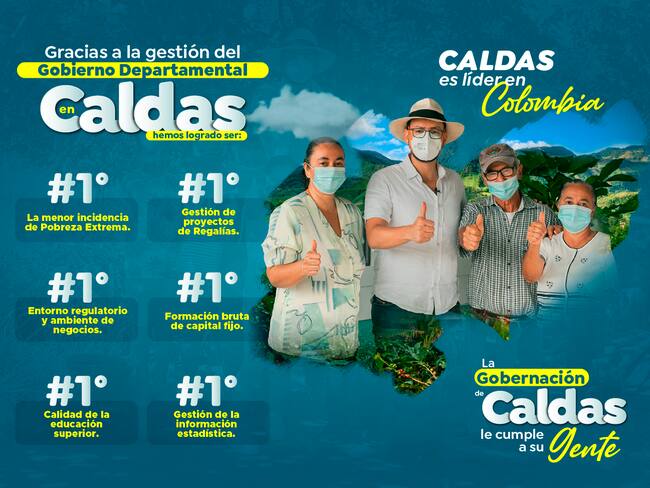 Los indicadores que posicionan a Caldas entre los mejores en los rankings nacionales