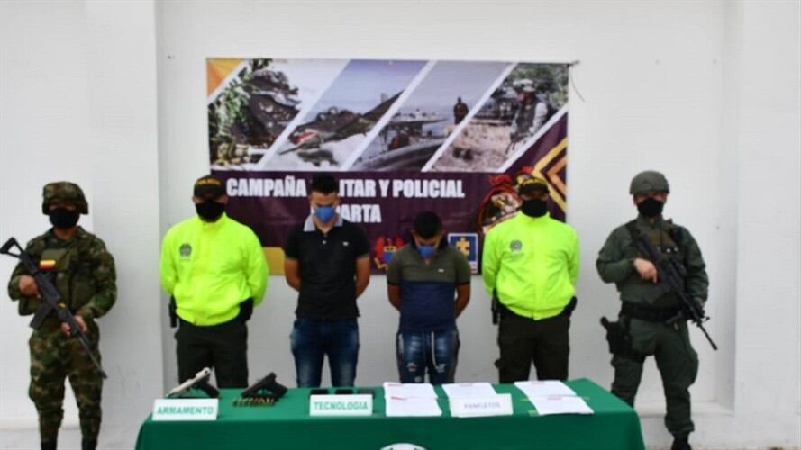 Autoridades capturaron presuntos extorsionistas de "Los Pelusos" en Cúcuta. Foto: Cortesía