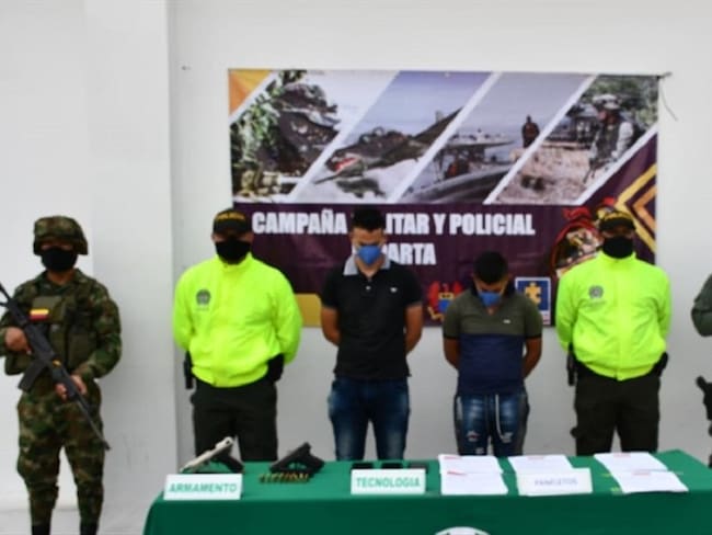 Autoridades capturaron presuntos extorsionistas de &quot;Los Pelusos&quot; en Cúcuta. Foto: Cortesía