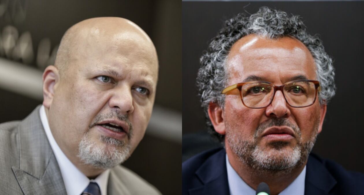 Roberto Vidal y Karim Khan. Foto: Colprensa.