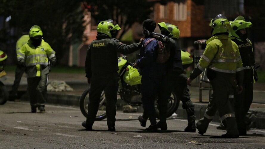 Uniformados de la Policía Nacional . Foto: Colprensa - Álvaro Tavera