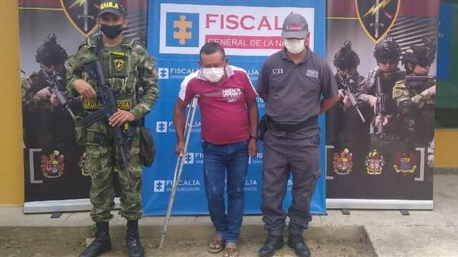 Capturan a hombre señalado de imponer cuotas extorsivas a empresas mineras en Córdoba. Foto: prensa Ejército.