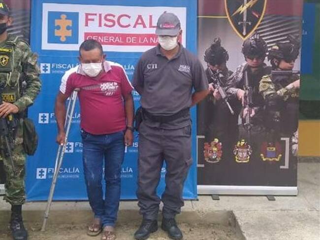 Capturan a hombre señalado de imponer cuotas extorsivas a empresas mineras en Córdoba. Foto: prensa Ejército.