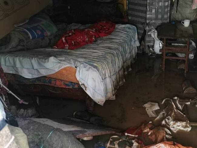 Viviendas afectadas. Foto: Jefatura de Gestión de Riesgo de Caldas