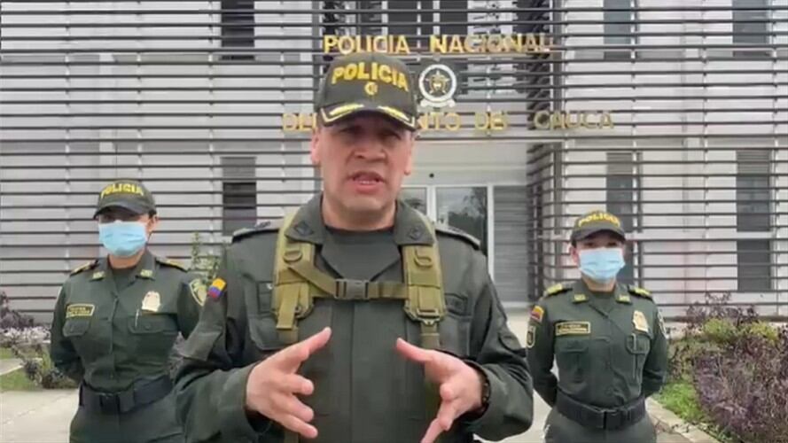 Coronel Rosemberg Novoa, comandante del Departamento de Policía Cauca . Foto: Policía Nacional