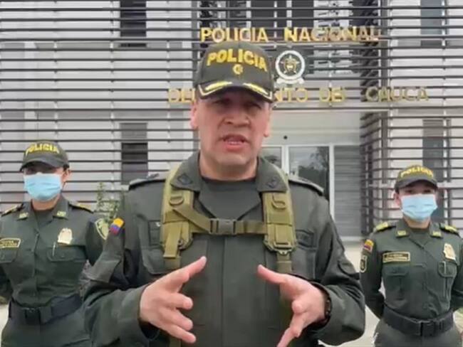 Coronel Rosemberg Novoa, comandante del Departamento de Policía Cauca . Foto: Policía Nacional
