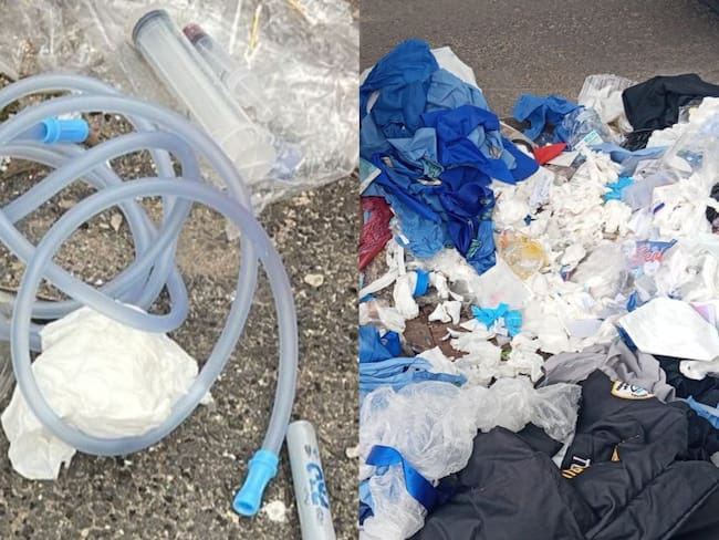 Sellan clínica de cirugía plástica por arrojo de residuos biológicos en vía pública en Bogotá. Foto: suministrada.