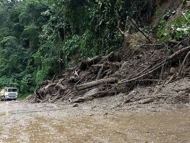 Reportan derrumbe a la altura del km 58 vía Bogotá - Villavicencio. Foto: Colprensa