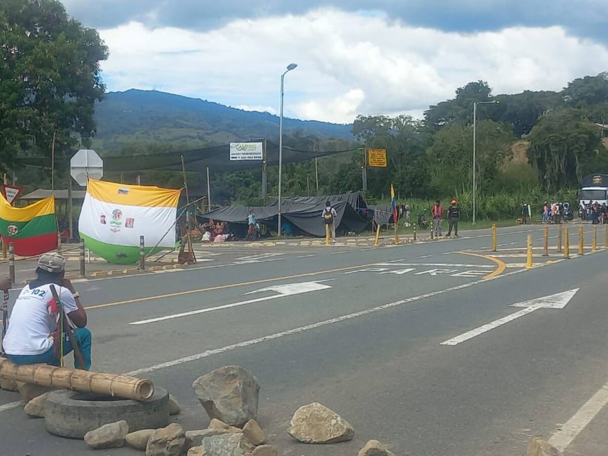 La minga indígena levantó su bloqueo en el occidente de Caldas tras lograr acuerdos