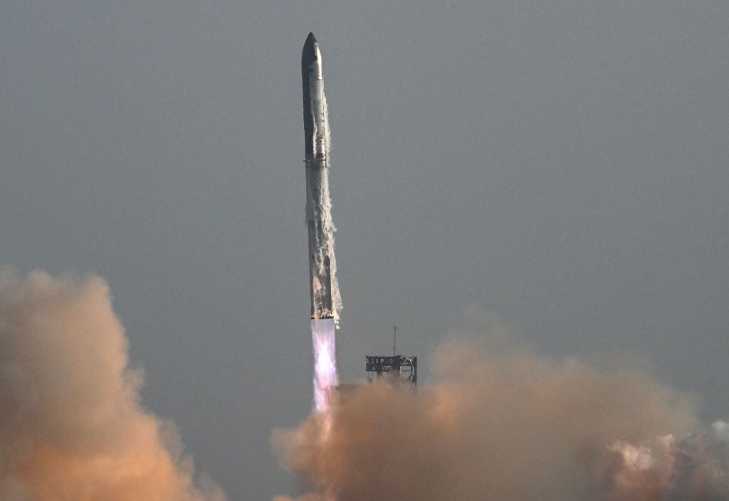 Enorme cohete Starship . Foto: Getty Images.