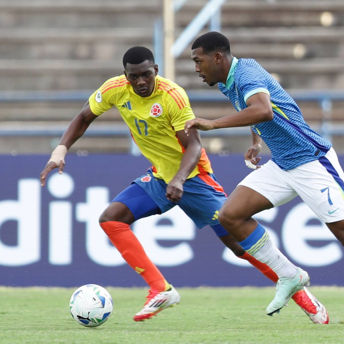 Brasil triunfó 1-0 sobre Colombia y frenó su invicto en el Sudamericano Sub-20