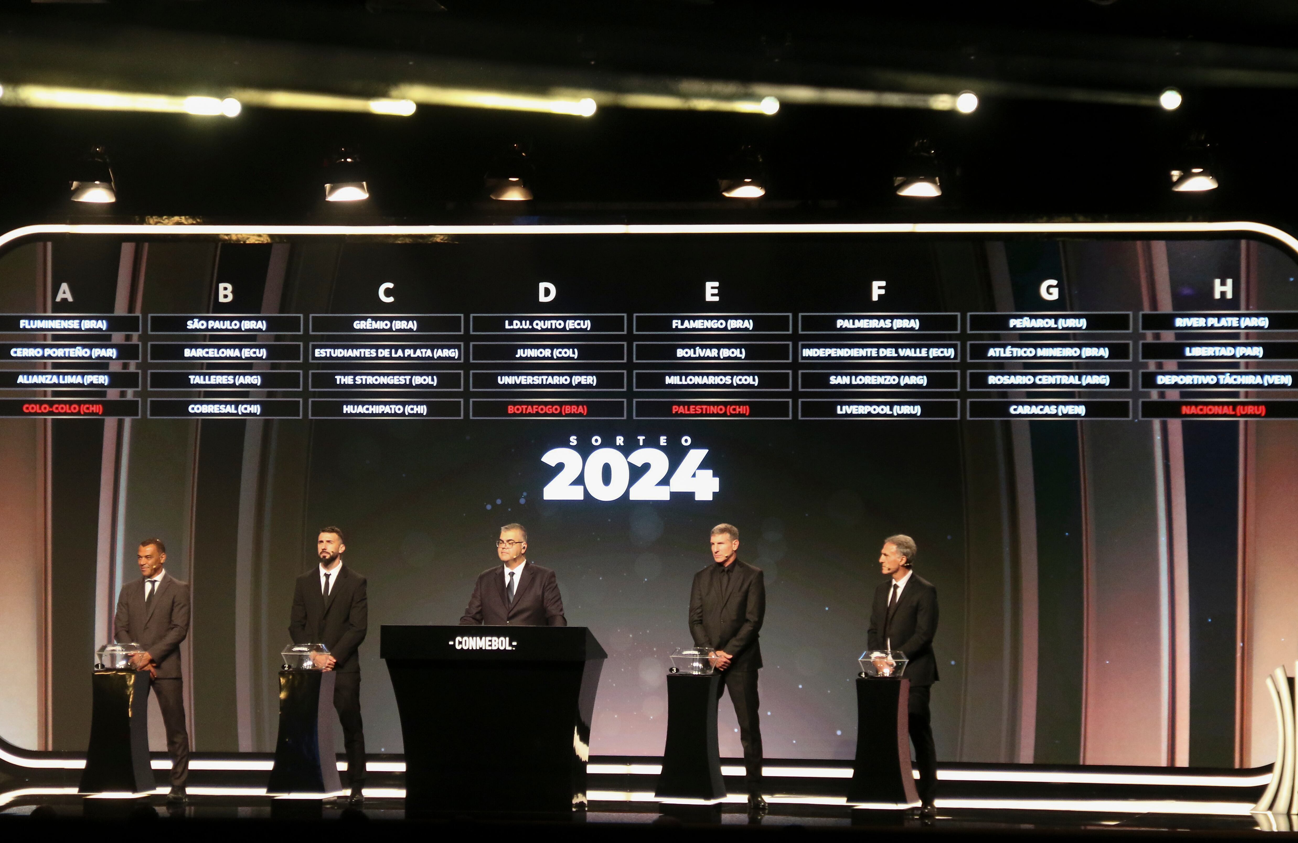 Sorteo fase de grupos de Copa Libertadores y Sudamericana. Foto: EFE/ Nina Osorio