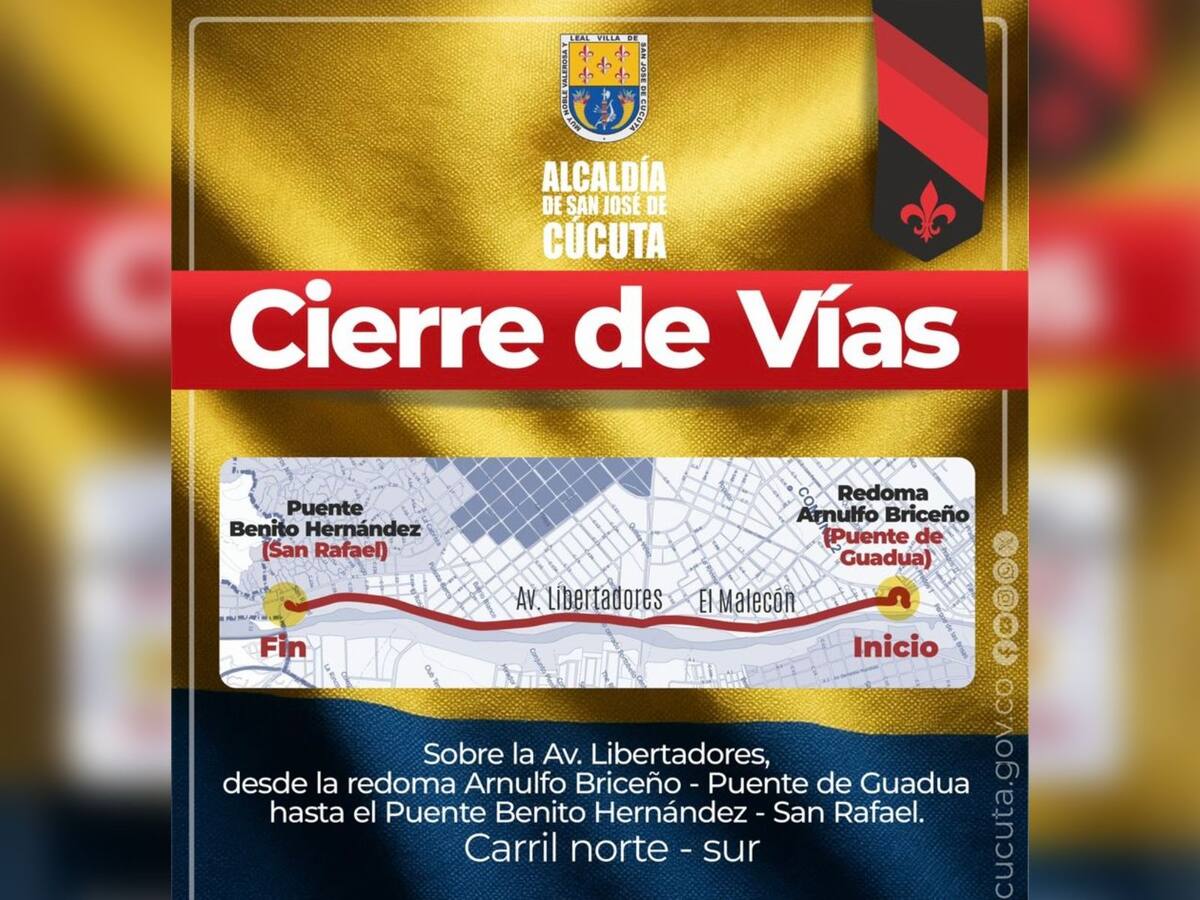 Tenga en cuenta los cierres viales en Cúcuta, con motivo del desfile del 20 de julio