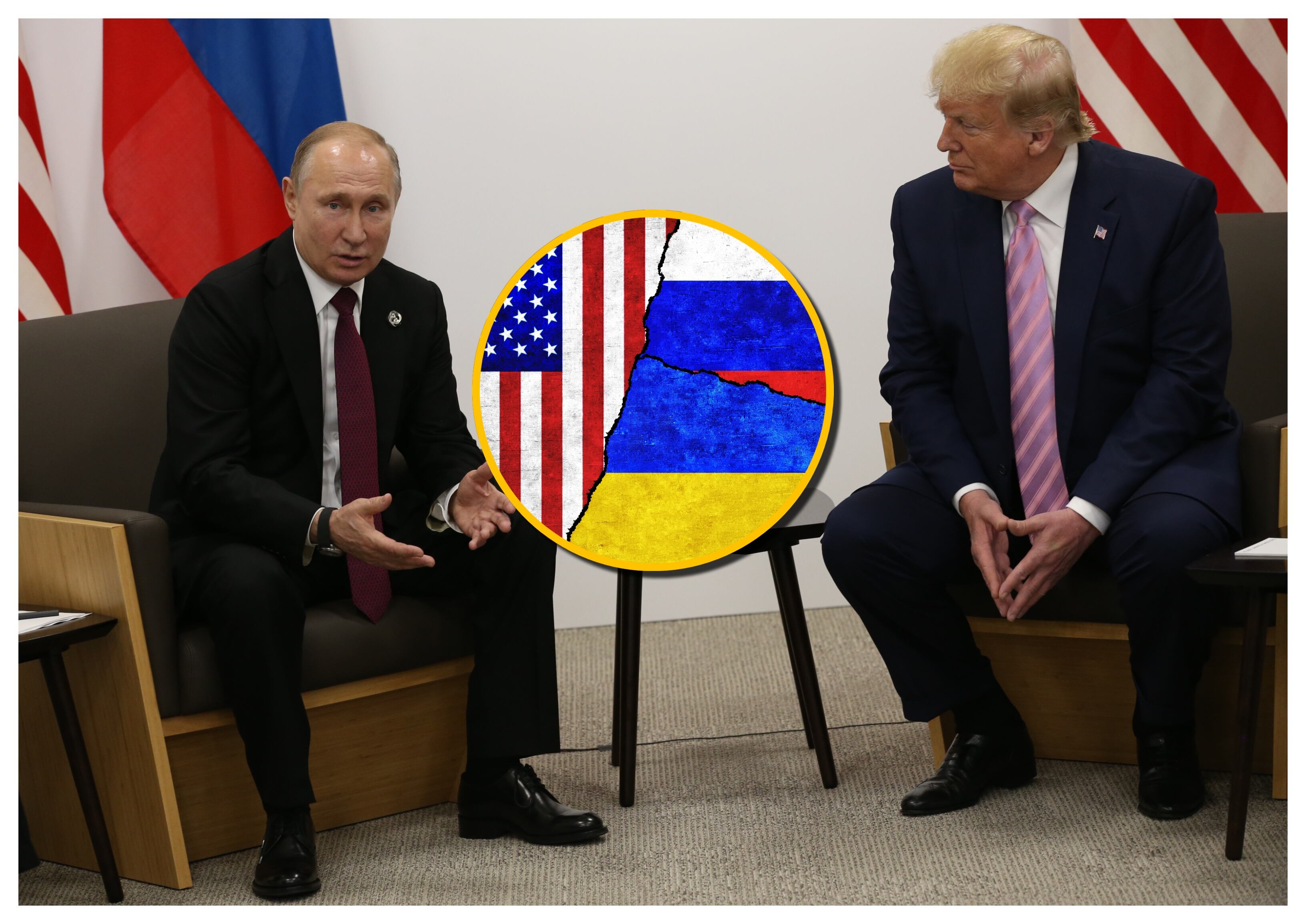 Donald Trump y Vladímir Putin. Foto: Mikhail Svetlov/Getty Images y Ruma Aktar.