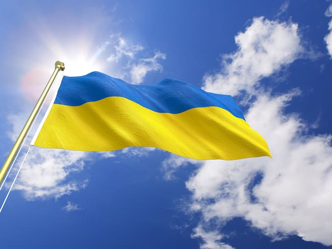 Bandera Ucrania.  Fotografía de stock/ Getty Images