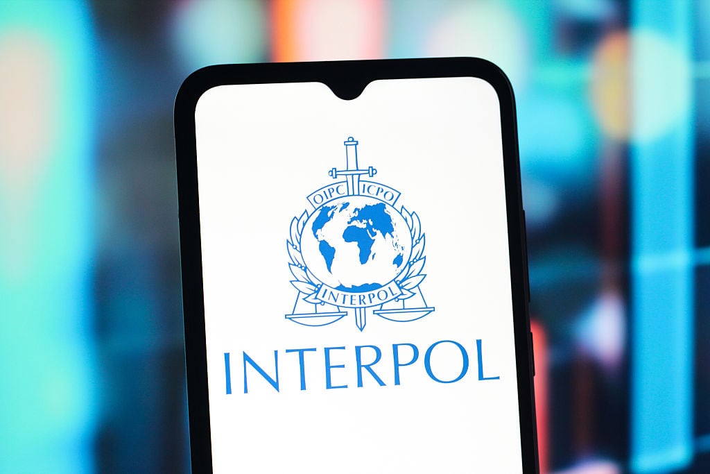 INTERPOL. (Photo Illustration by Thomas Fuller/SOPA Images/LightRocket via Getty Images)