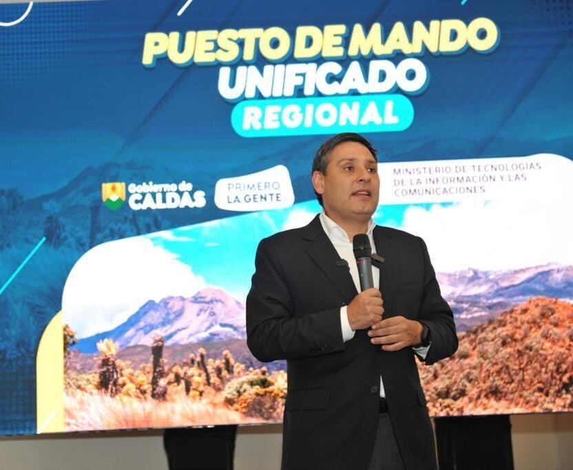 Ministro de las TICs, Mauricio Lizcano. Crédito: Gobernación de Caldas.